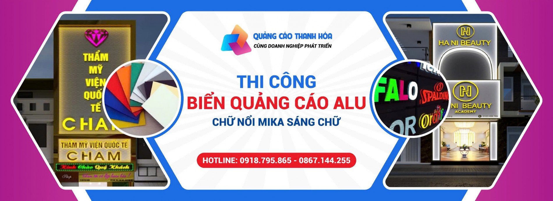 thi công biển alu quảng cáo tại thanh hóa