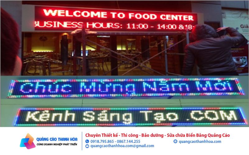 thi công biển quảng cáo nhà hàng food center